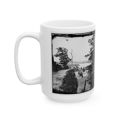 James River, Va. Confederate Gun In Battery Brooks (U.S. Civil War) White Coffee Mug - Go Mug Yourself