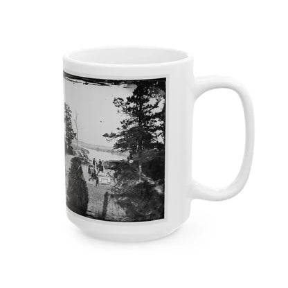 James River, Va. Confederate Gun In Battery Brooks (U.S. Civil War) White Coffee Mug - Go Mug Yourself