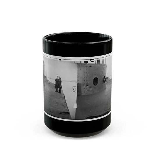 James River, Va. Deck And Turret Of U.S.S. Monitor(2) (U.S. Civil War) Black Coffee Mug 15oz - Go Mug Yourself