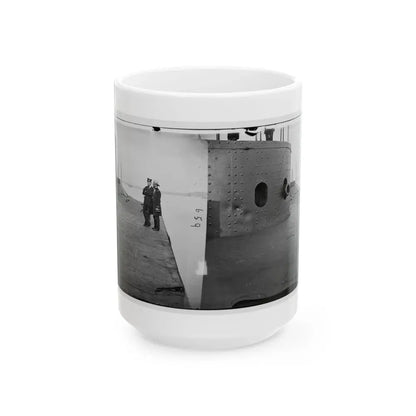 James River, Va. Deck And Turret Of U.S.S. Monitor(2) (U.S. Civil War) White Coffee Mug 15oz - Go Mug Yourself