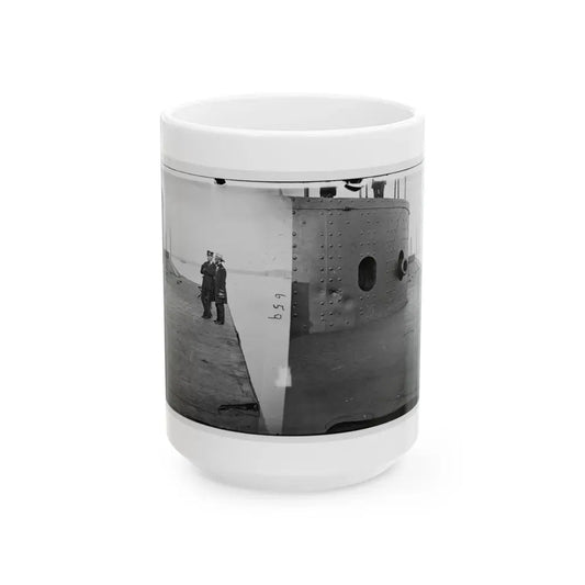 James River, Va. Deck And Turret Of U.S.S. Monitor(2) (U.S. Civil War) White Coffee Mug 15oz - Go Mug Yourself