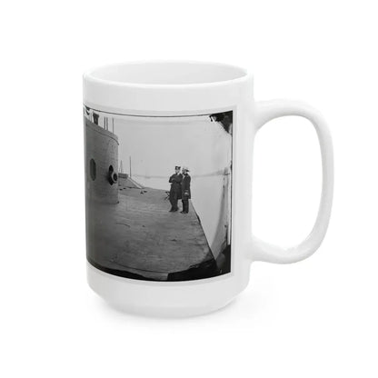 James River, Va. Deck And Turret Of U.S.S. Monitor(2) (U.S. Civil War) White Coffee Mug - Go Mug Yourself