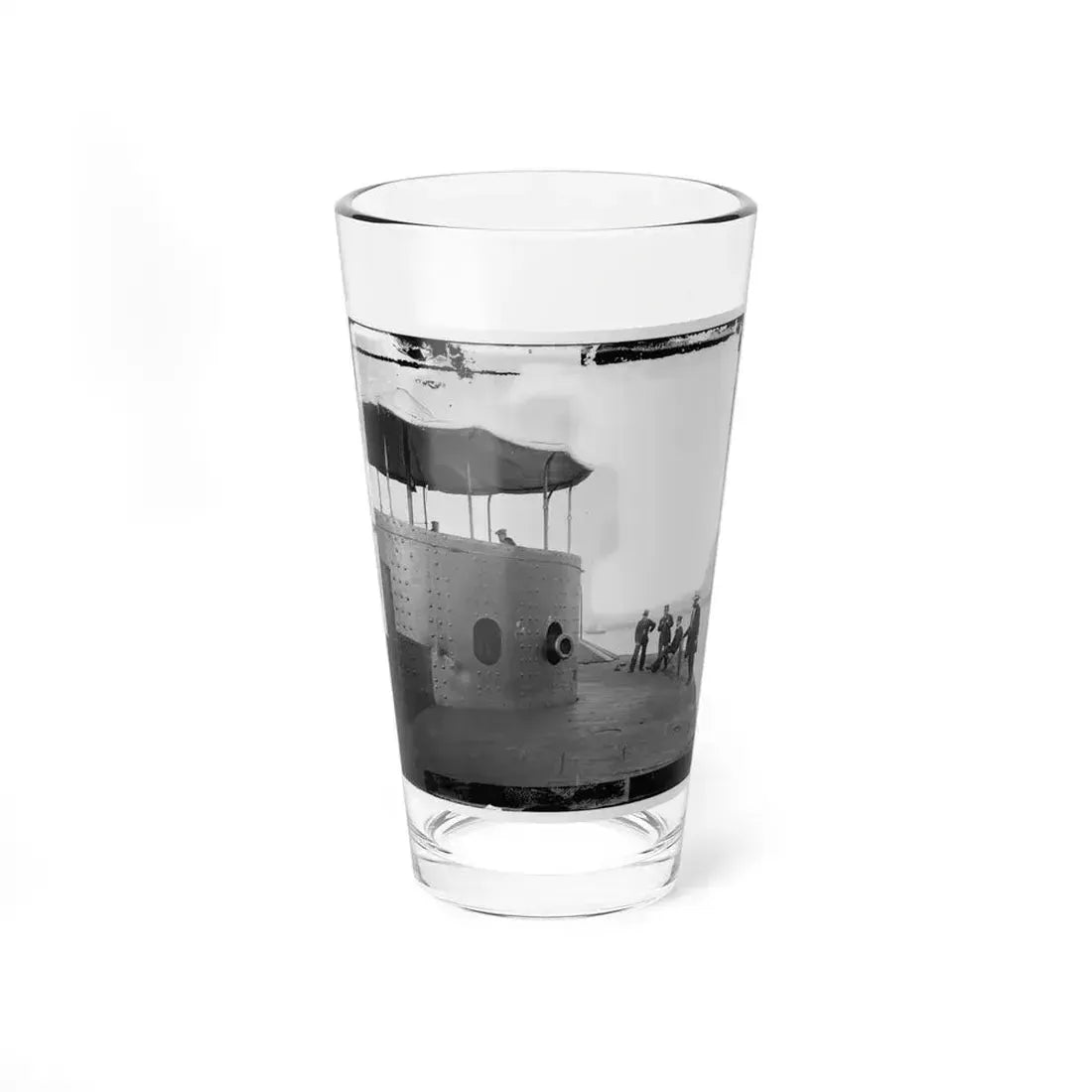 James River, Va. Deck And Turret Of U.S.S. Monitor Seen From The Bow (I.E. Stern) (U.S. Civil War) Pint Glass 16oz 16oz - Go Mug Yourself