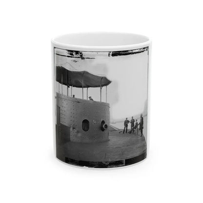 James River, Va. Deck And Turret Of U.S.S. Monitor Seen From The Bow (I.E. Stern) (U.S. Civil War) White Coffee Mug 11oz - Go Mug Yourself