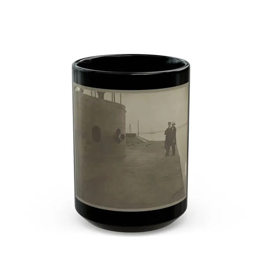 James River, Va. Deck And Turret Of U.S.S. Monitor (U.S. Civil War) Black Coffee Mug 15oz - Go Mug Yourself