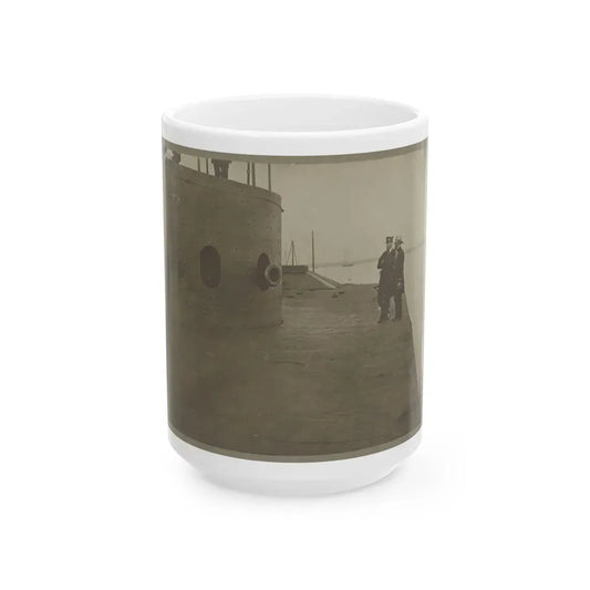 James River, Va. Deck And Turret Of U.S.S. Monitor (U.S. Civil War) White Coffee Mug 15oz - Go Mug Yourself