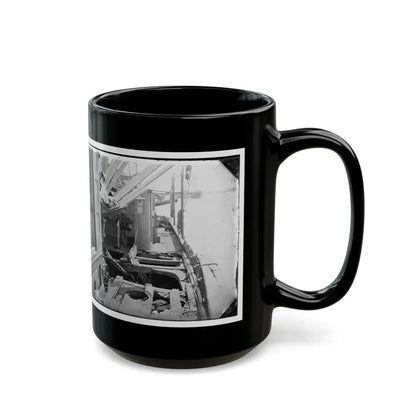 James River, Va. Deck Of Confederate Gunboat Teaser, Captured By U.S.S. Maratanza, Showing Damage From Shell Fire (U.S. Civil War) Black Coffee Mug - Go Mug Yourself