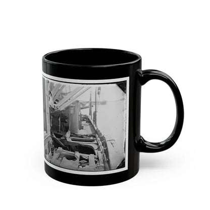 James River, Va. Deck Of Confederate Gunboat Teaser, Captured By U.S.S. Maratanza, Showing Damage From Shell Fire (U.S. Civil War) Black Coffee Mug - Go Mug Yourself