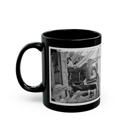 James River, Va. Deck Of Confederate Gunboat Teaser, Captured By U.S.S. Maratanza, Showing Damage From Shell Fire (U.S. Civil War) Black Coffee Mug - Go Mug Yourself