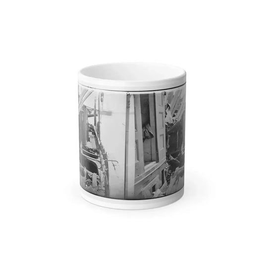 James River, Va. Deck of Confederate Gunboat Teaser, Captured by U.S.S. Maratanza, Showing Damage From Shell Fire (U.S. Civil War) Color Changing Coffee Mug 11oz Default Title 11oz - Go Mug Yourself