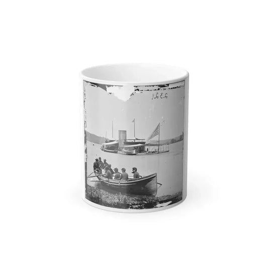 James River, Va. Monitor U.S.S. Onondaga; Soldiers in Rowboat in Foreground (U.S. Civil War) Color Changing Coffee Mug 11oz Default Title 11oz - Go Mug Yourself