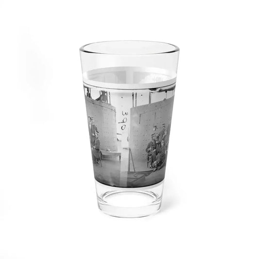 James River, Va. Officers Of The U.S.S. Monitor Grouped By The Turret (U.S. Civil War) Pint Glass 16oz 16oz - Go Mug Yourself