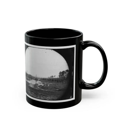 James River, Va. Point Where Army Of The Potomac Crossed In June 1864 (Wyanoke Wharf ) (U.S. Civil War) Black Coffee Mug - Go Mug Yourself