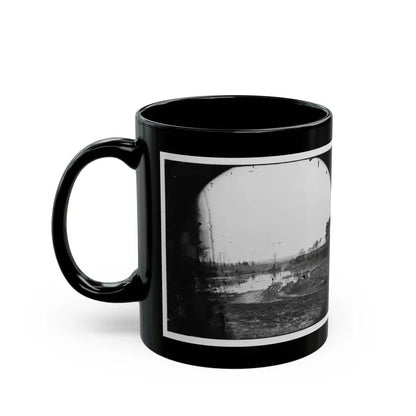 James River, Va. Point Where Army Of The Potomac Crossed In June 1864 (Wyanoke Wharf ) (U.S. Civil War) Black Coffee Mug - Go Mug Yourself