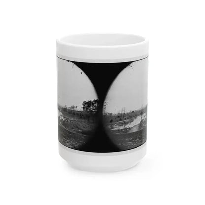 James River, Va. Point Where Army Of The Potomac Crossed In June 1864 (Wyanoke Wharf ) (U.S. Civil War) White Coffee Mug 15oz - Go Mug Yourself