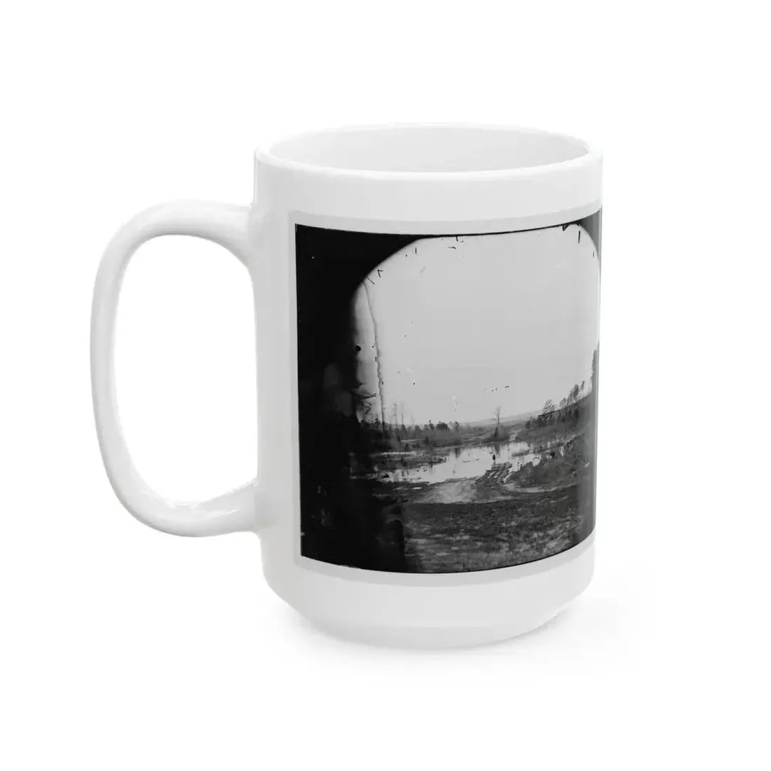 James River, Va. Point Where Army Of The Potomac Crossed In June 1864 (Wyanoke Wharf ) (U.S. Civil War) White Coffee Mug - Go Mug Yourself