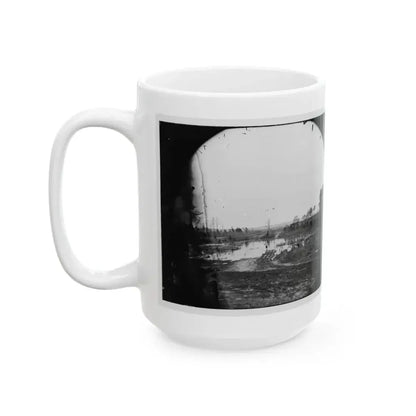 James River, Va. Point Where Army Of The Potomac Crossed In June 1864 (Wyanoke Wharf ) (U.S. Civil War) White Coffee Mug - Go Mug Yourself
