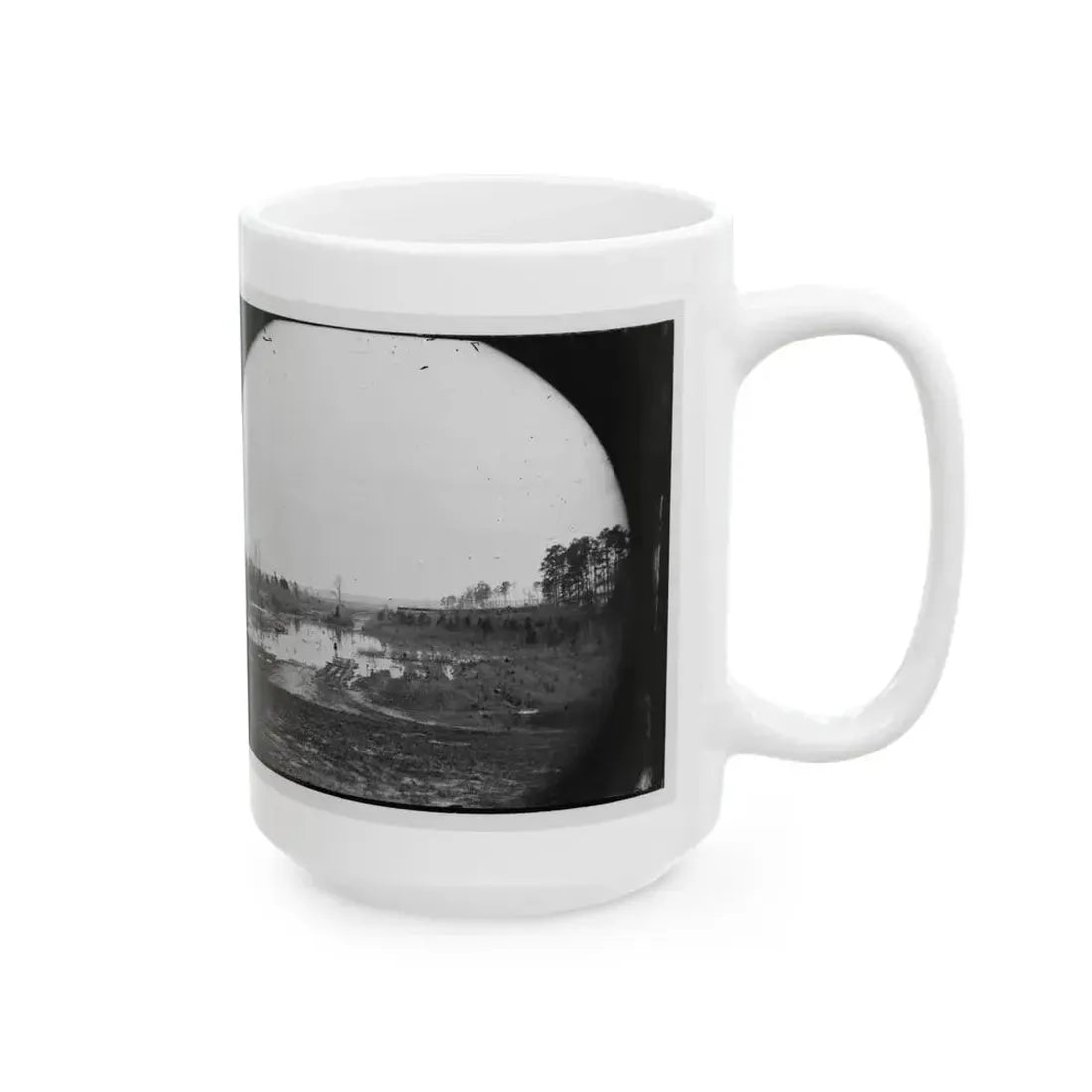 James River, Va. Point Where Army Of The Potomac Crossed In June 1864 (Wyanoke Wharf ) (U.S. Civil War) White Coffee Mug - Go Mug Yourself