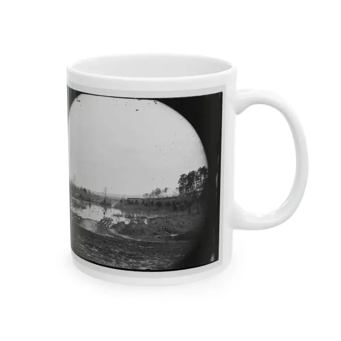 James River, Va. Point Where Army Of The Potomac Crossed In June 1864 (Wyanoke Wharf ) (U.S. Civil War) White Coffee Mug - Go Mug Yourself