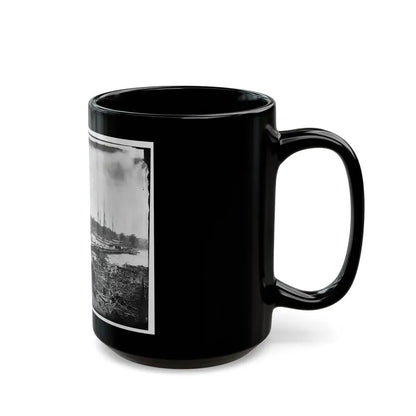 James River, Va. Pontoon Bridge (U.S. Civil War) Black Coffee Mug - Go Mug Yourself