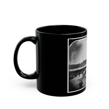James River, Va. Pontoon Bridge (U.S. Civil War) Black Coffee Mug - Go Mug Yourself
