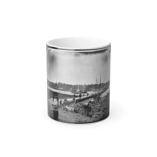 James River, Va. Pontoon Bridge (U.S. Civil War) Color Changing Coffee Mug 11oz Default Title 11oz - Go Mug Yourself
