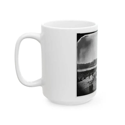 James River, Va. Pontoon Bridge (U.S. Civil War) White Coffee Mug - Go Mug Yourself
