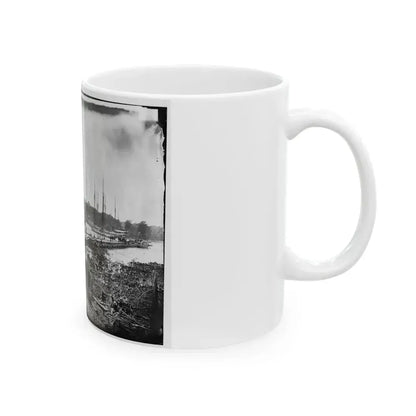 James River, Va. Pontoon Bridge (U.S. Civil War) White Coffee Mug - Go Mug Yourself
