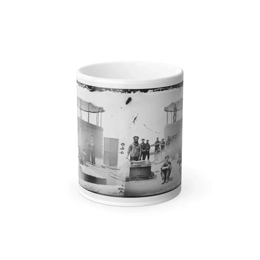 James River, Va. Sailors on Deck of U.S.S. Monitor; Cookstove at Left (U.S. Civil War) Color Changing Coffee Mug 11oz Default Title 11oz - Go Mug Yourself