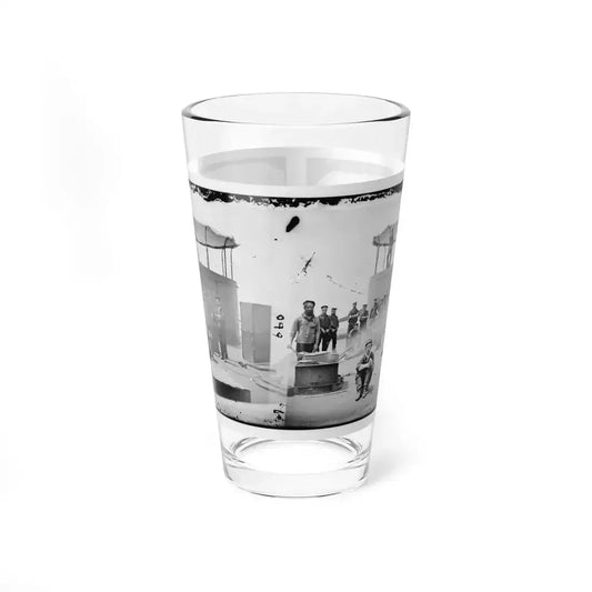 James River, Va. Sailors On Deck Of U.S.S. Monitor; Cookstove At Left (U.S. Civil War) Pint Glass 16oz 16oz - Go Mug Yourself