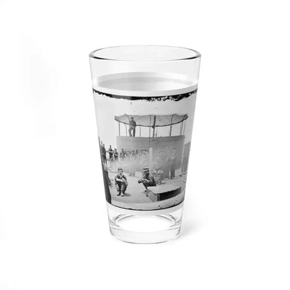 James River, Va. Sailors On Deck Of U.S.S. Monitor; Cookstove At Left (U.S. Civil War) Pint Glass 16oz - Go Mug Yourself