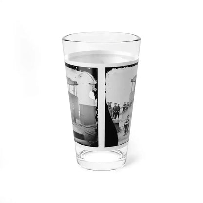 James River, Va. Sailors On Deck Of U.S.S. Monitor; Cookstove At Left (U.S. Civil War) Pint Glass 16oz - Go Mug Yourself