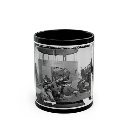 James River, Va. Sailors Relaxing On Deck Of U.S.S. Monitor (U.S. Civil War) Black Coffee Mug 11oz - Go Mug Yourself