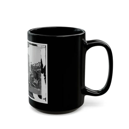 James River, Va. Sailors Relaxing On Deck Of U.S.S. Monitor (U.S. Civil War) Black Coffee Mug - Go Mug Yourself