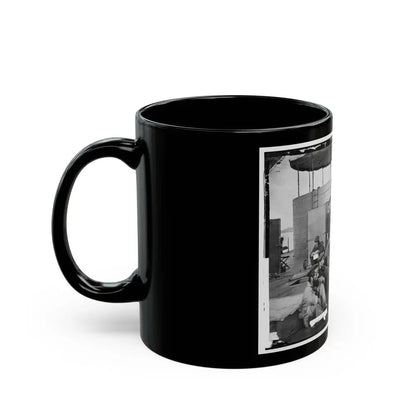 James River, Va. Sailors Relaxing On Deck Of U.S.S. Monitor (U.S. Civil War) Black Coffee Mug - Go Mug Yourself