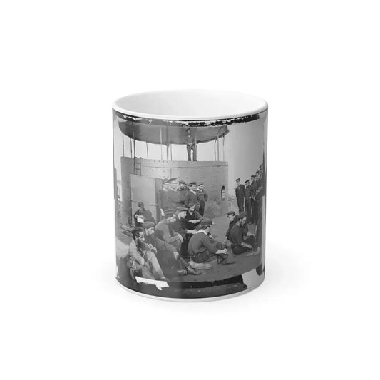 James River, Va. Sailors Relaxing on Deck of U.S.S. Monitor (U.S. Civil War) Color Changing Coffee Mug 11oz Default Title 11oz - Go Mug Yourself