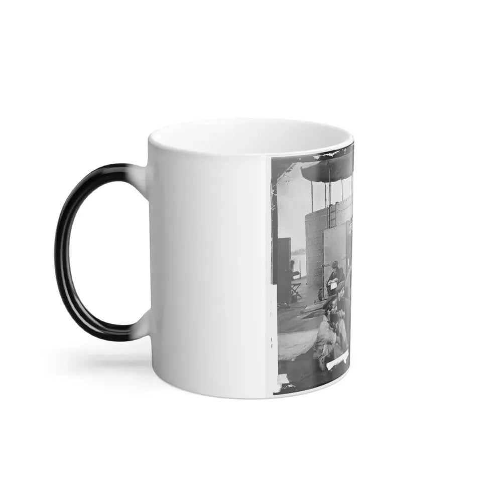 James River, Va. Sailors Relaxing on Deck of U.S.S. Monitor (U.S. Civil War) Color Changing Coffee Mug 11oz - Go Mug Yourself