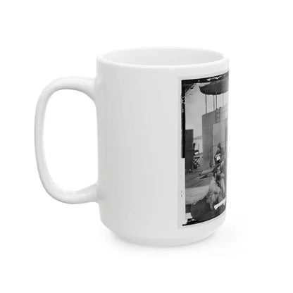 James River, Va. Sailors Relaxing On Deck Of U.S.S. Monitor (U.S. Civil War) White Coffee Mug - Go Mug Yourself
