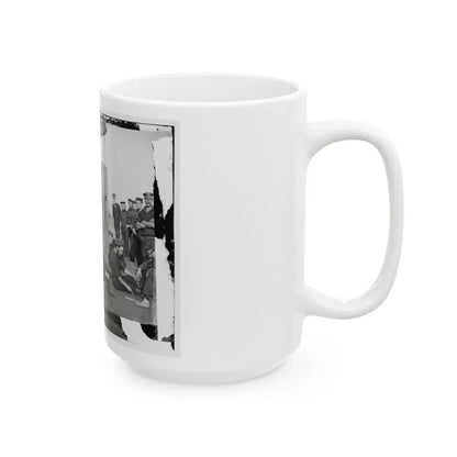 James River, Va. Sailors Relaxing On Deck Of U.S.S. Monitor (U.S. Civil War) White Coffee Mug - Go Mug Yourself