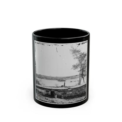 James River, Va. Sunken Confederate Ships Virginia (Ram) And Jamestown (U.S. Civil War) Black Coffee Mug 11oz - Go Mug Yourself