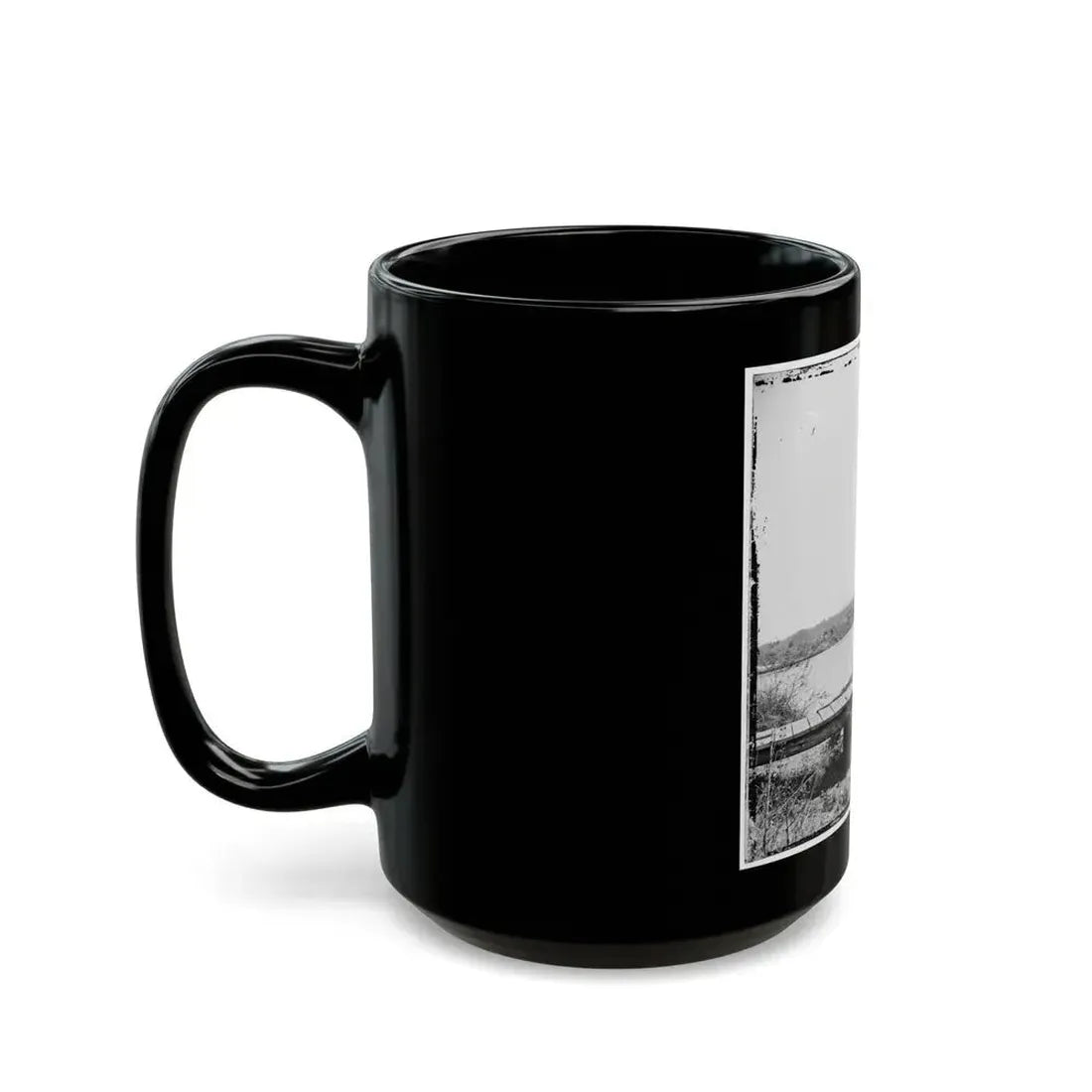 James River, Va. Sunken Confederate Ships Virginia (Ram) And Jamestown (U.S. Civil War) Black Coffee Mug - Go Mug Yourself