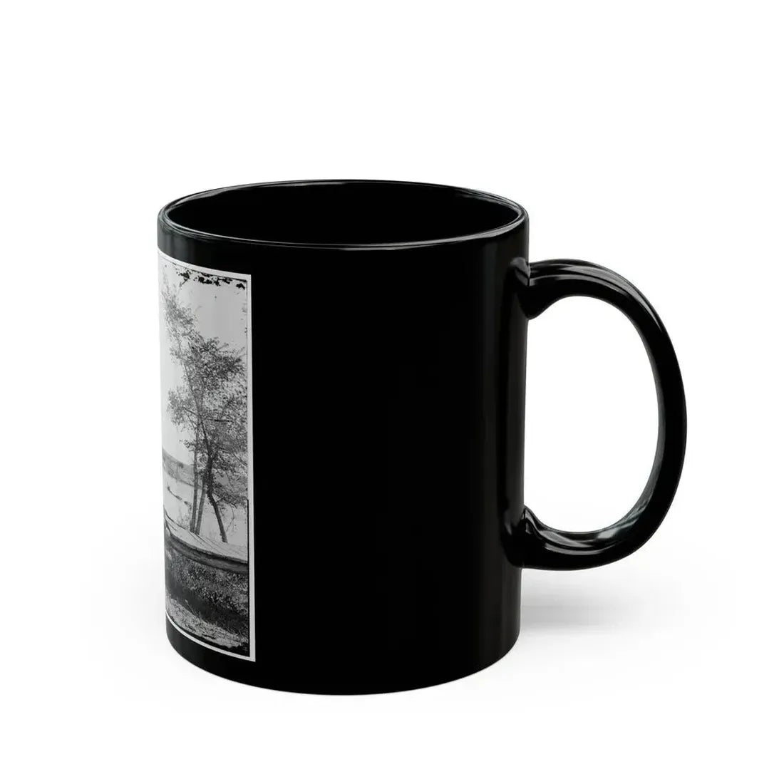 James River, Va. Sunken Confederate Ships Virginia (Ram) And Jamestown (U.S. Civil War) Black Coffee Mug - Go Mug Yourself