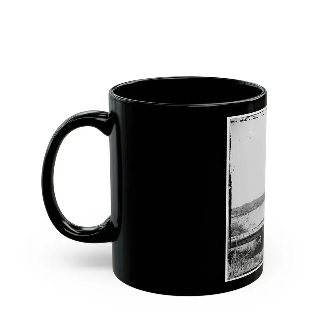 James River, Va. Sunken Confederate Ships Virginia (Ram) And Jamestown (U.S. Civil War) Black Coffee Mug - Go Mug Yourself
