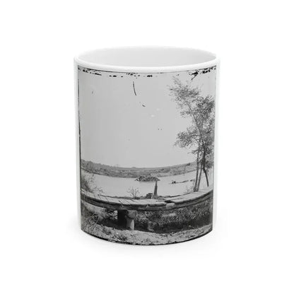 James River, Va. Sunken Confederate Ships Virginia (Ram) And Jamestown (U.S. Civil War) White Coffee Mug 11oz - Go Mug Yourself