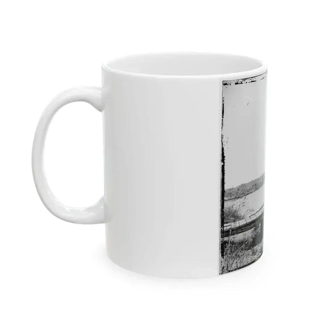 James River, Va. Sunken Confederate Ships Virginia (Ram) And Jamestown (U.S. Civil War) White Coffee Mug - Go Mug Yourself