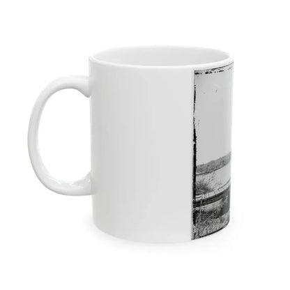 James River, Va. Sunken Confederate Ships Virginia (Ram) And Jamestown (U.S. Civil War) White Coffee Mug - Go Mug Yourself