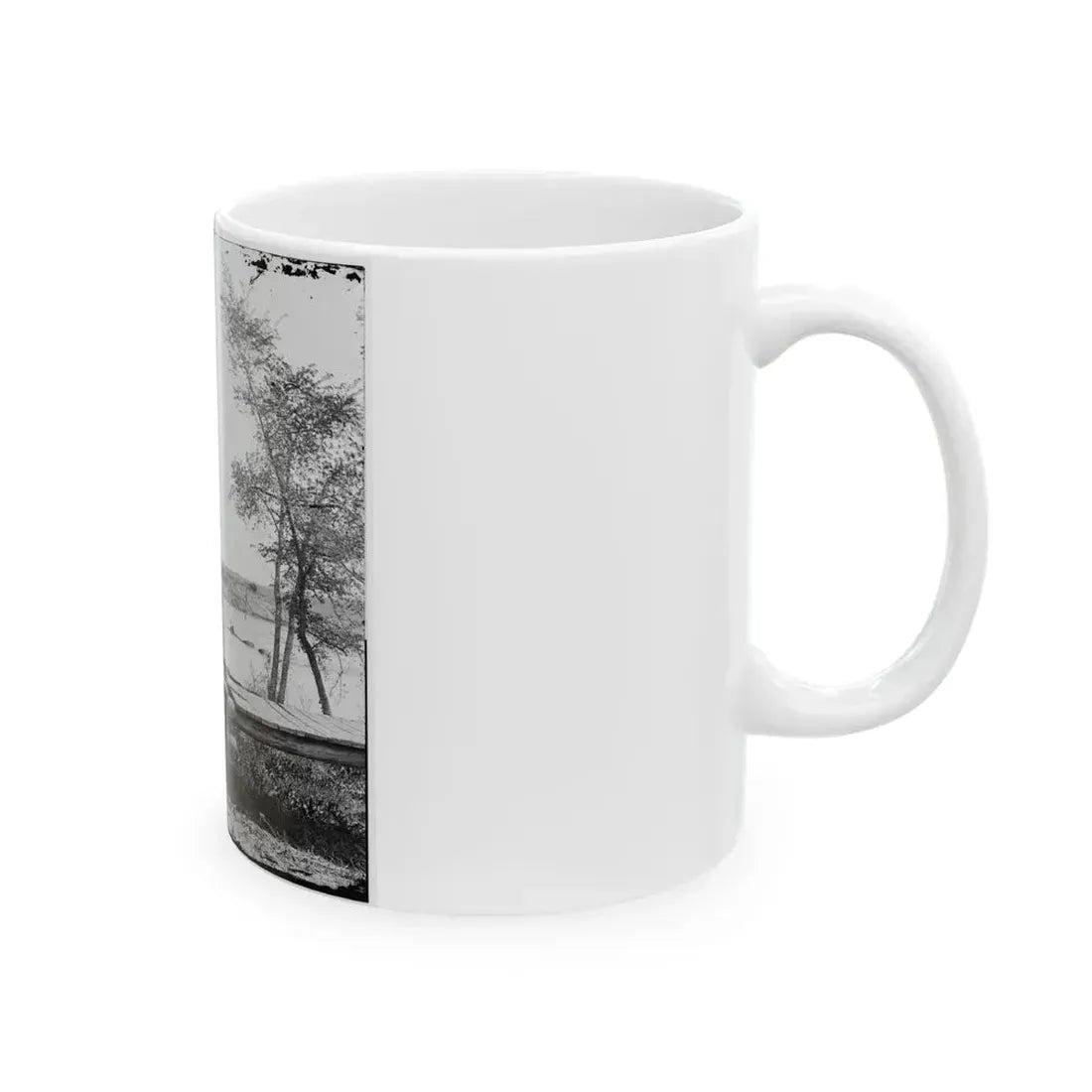 James River, Va. Sunken Confederate Ships Virginia (Ram) And Jamestown (U.S. Civil War) White Coffee Mug - Go Mug Yourself