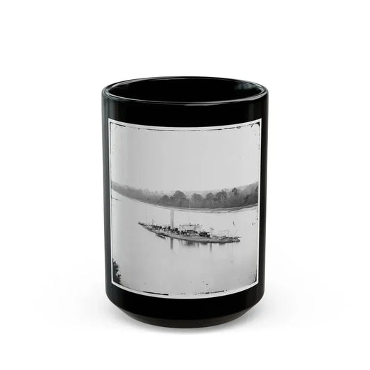 James River, Va. U.S.S. Casco, Light-Draft Monitor (U.S. Civil War) Black Coffee Mug 15oz - Go Mug Yourself