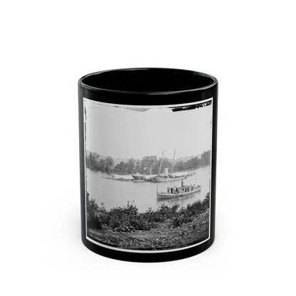 James River, Va. U.S.S. Monitor Canonicus Taking On Coal From A Schooner (U.S. Civil War) Black Coffee Mug 11oz - Go Mug Yourself