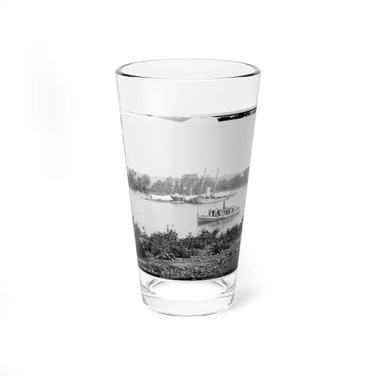 James River, Va. U.S.S. Monitor Canonicus Taking On Coal From A Schooner (U.S. Civil War) Pint Glass 16oz 16oz - Go Mug Yourself